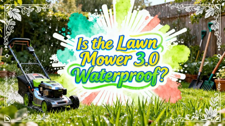 lawn mower 3 0 waterproof status