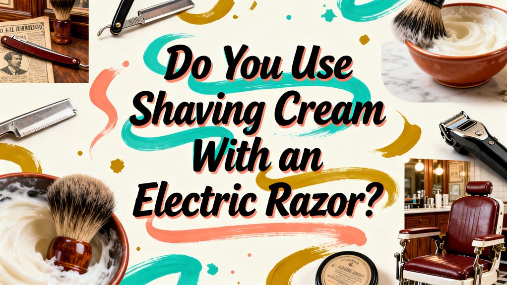 shaving cream and electric razor