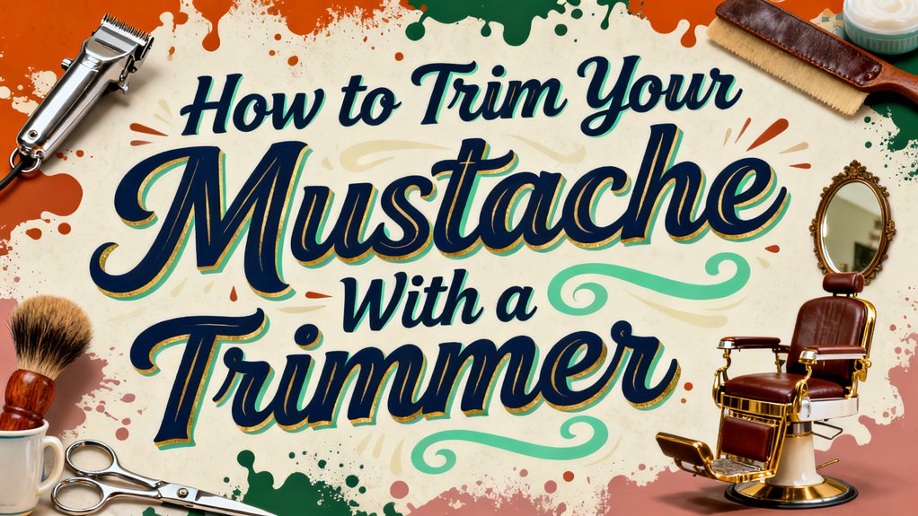 trim mustache with trimmer